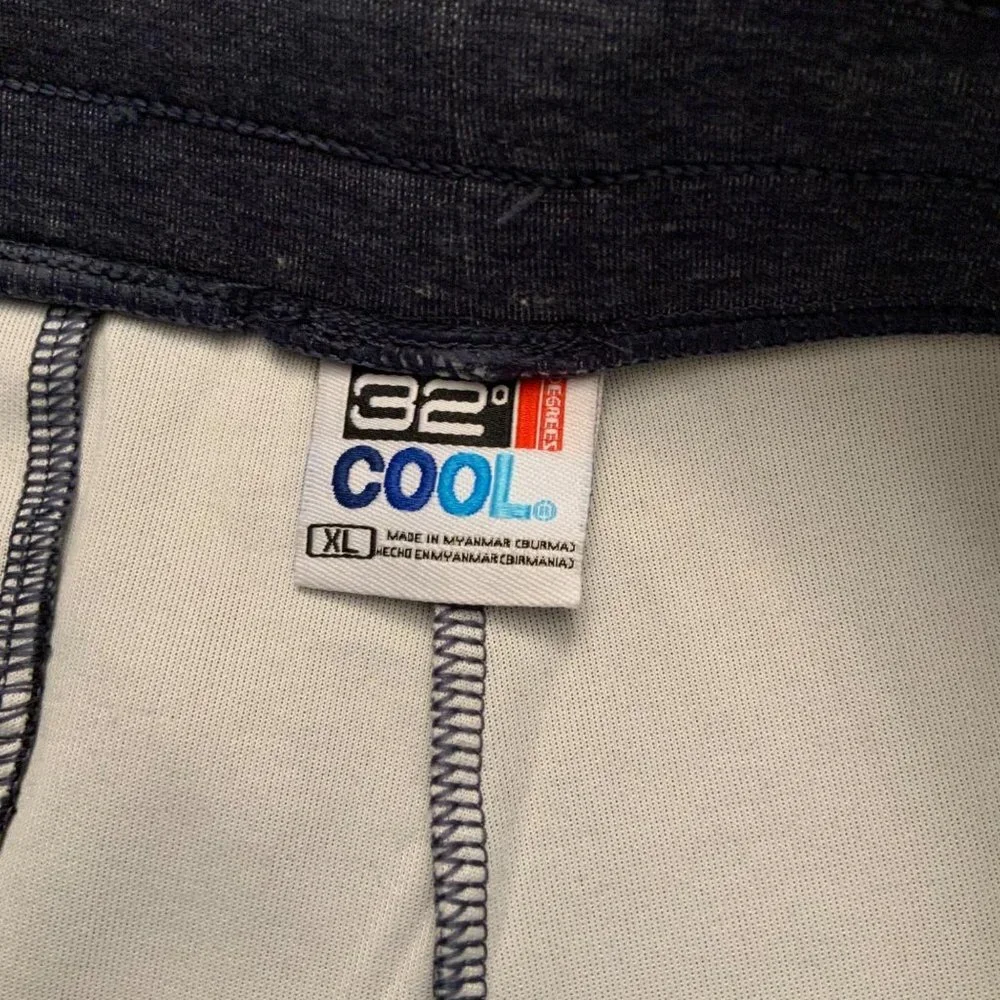 NWT 32 Degrees Cool Blue Drawstring Tech Short L